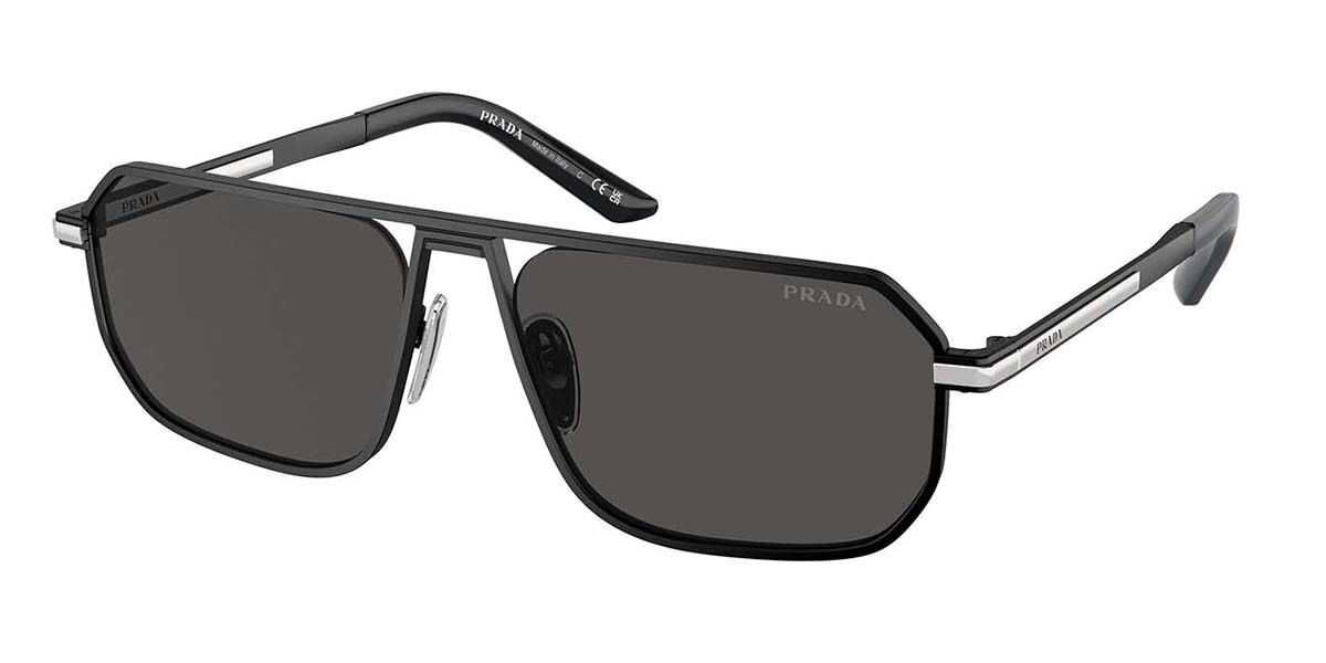 Image of Prada PR A53S 1BO5S0 Óculos de Sol Pretos Masculino BRLPT