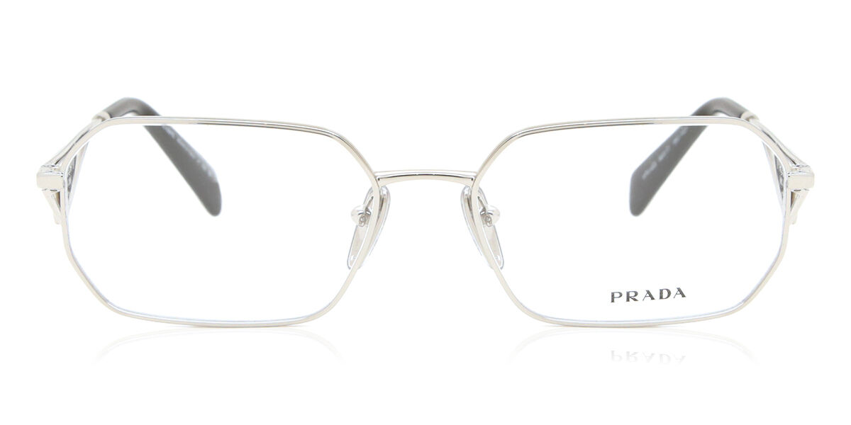 Image of Prada PR A53V 1BC1O1 Óculos de Grau Prata Feminino BRLPT