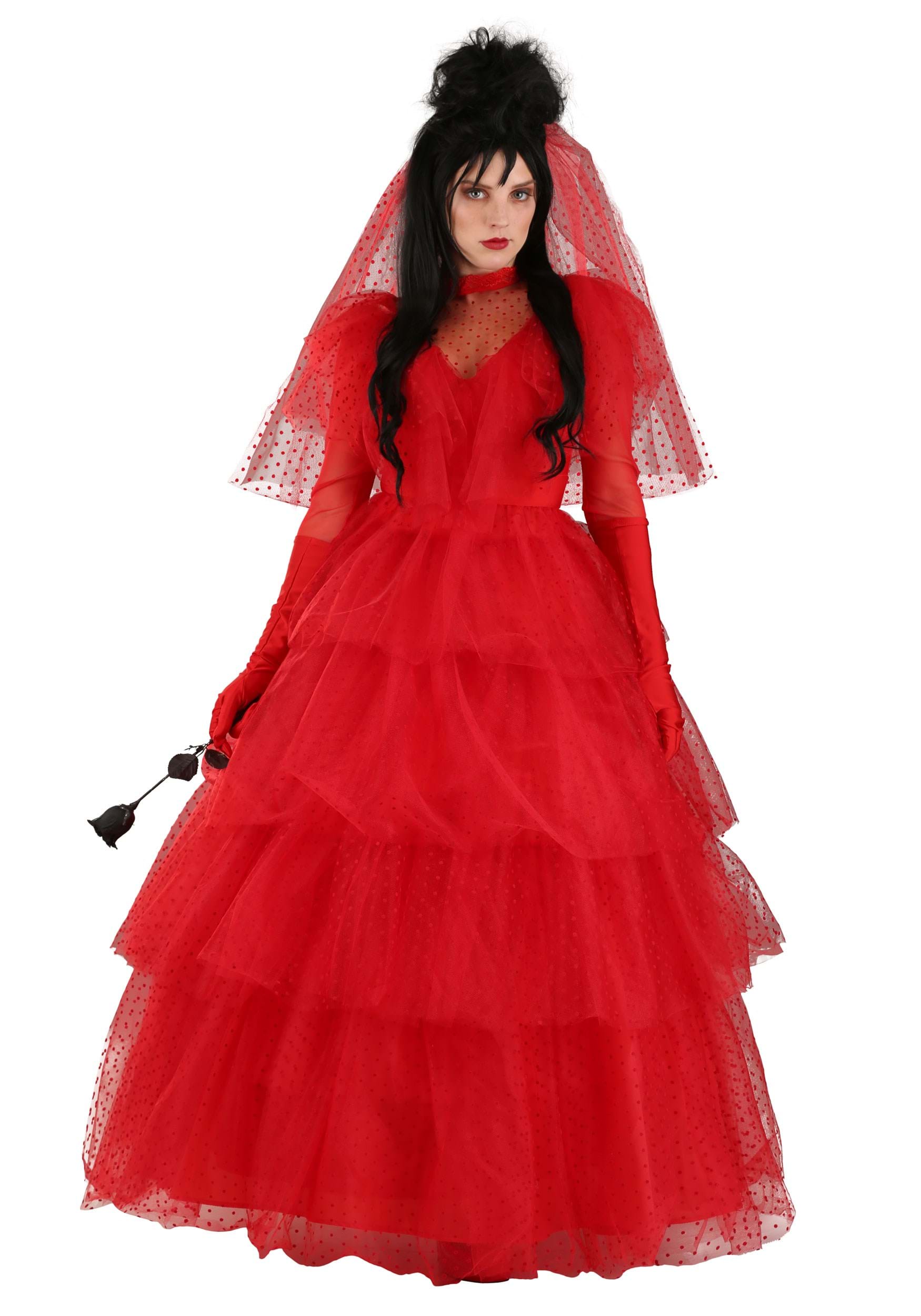Image of Premium Red Women's Wedding Dress ID FUN1381AD-L