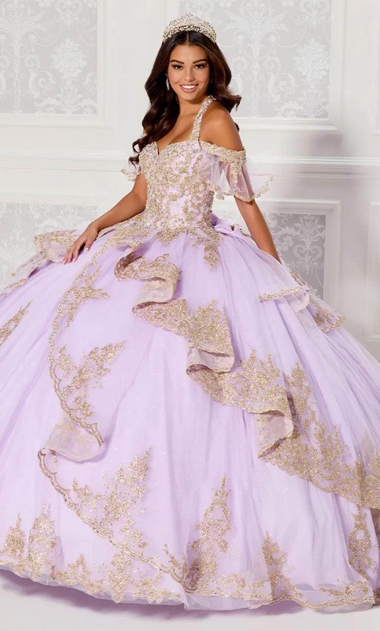 Image of Princesa by Ariana Vara PR30118 - Applique Sweetheart Ballgown