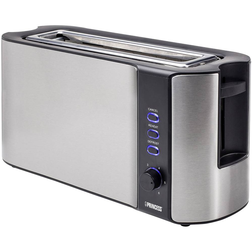 Image of Princess Long slot toaster with built-in home baking attachment Stainless steel Black
