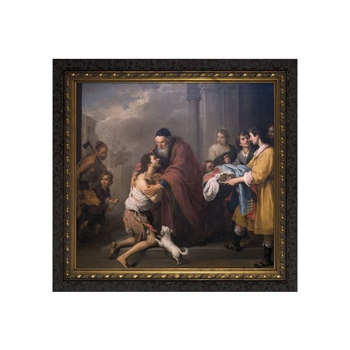 Image of Prodigal Son by Murillo with Dark Ornate Frame