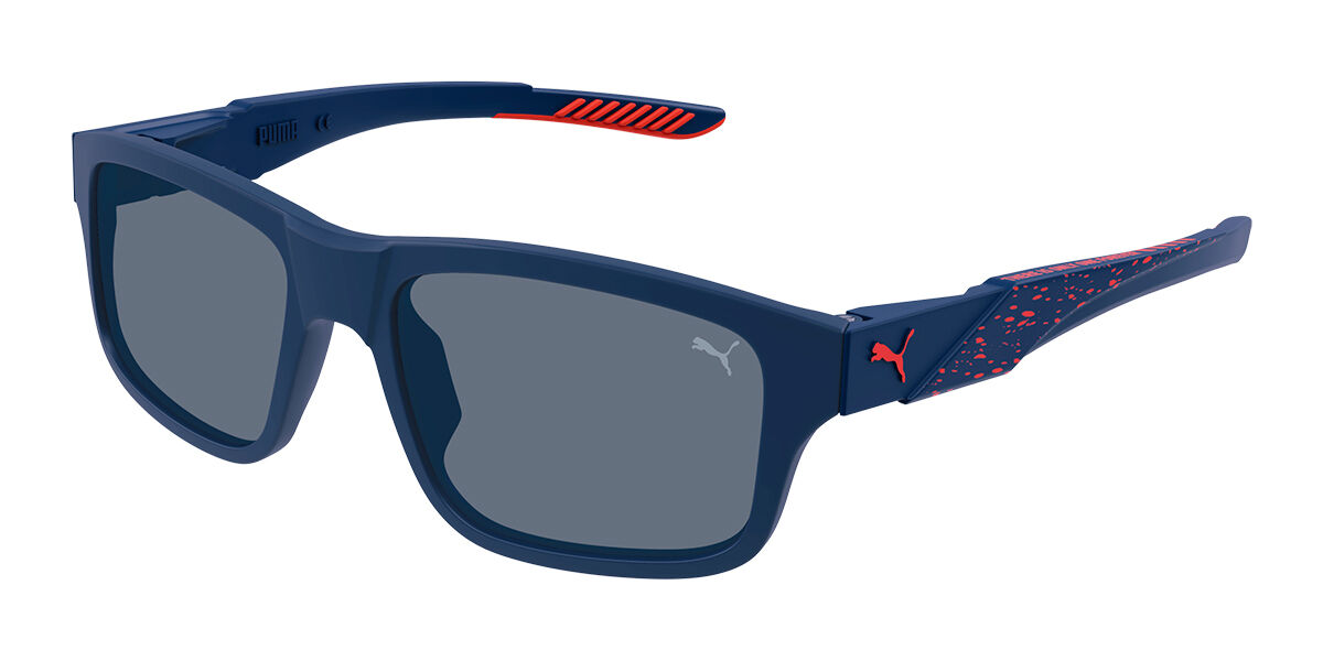 Image of Puma PU0396S 001 56 Lunettes De Soleil Homme Bleues FR