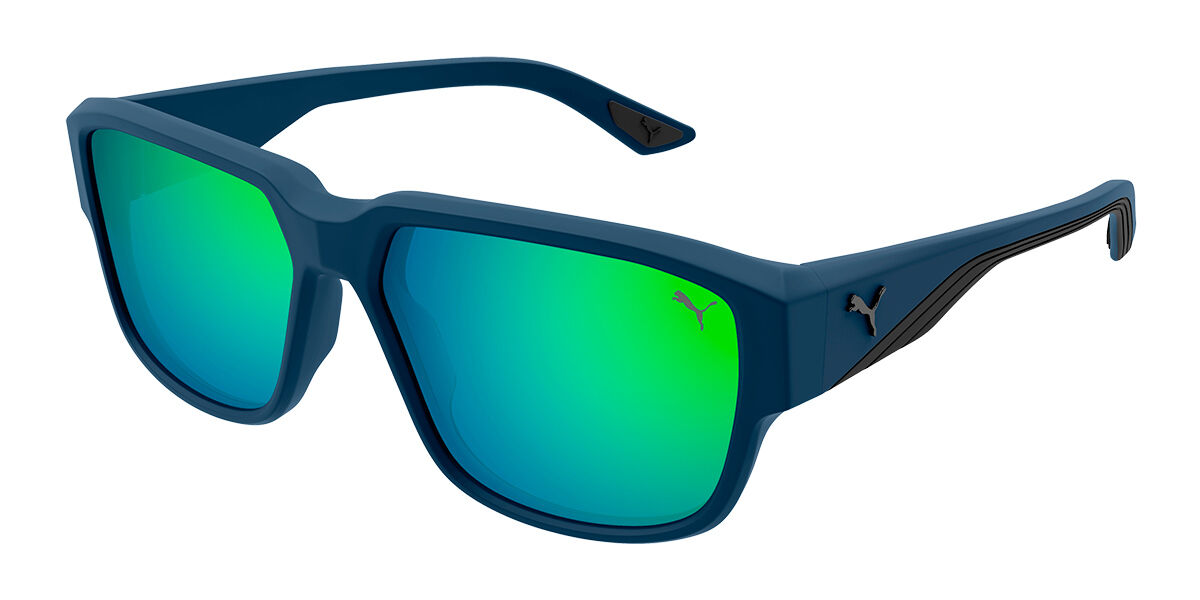 Image of Puma PU0445S 004 59 Lunettes De Soleil Homme Bleues FR