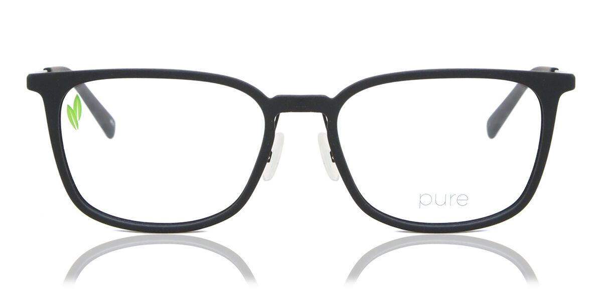 Image of Pure P-2009 002 Óculos de Grau Pretos Masculino BRLPT