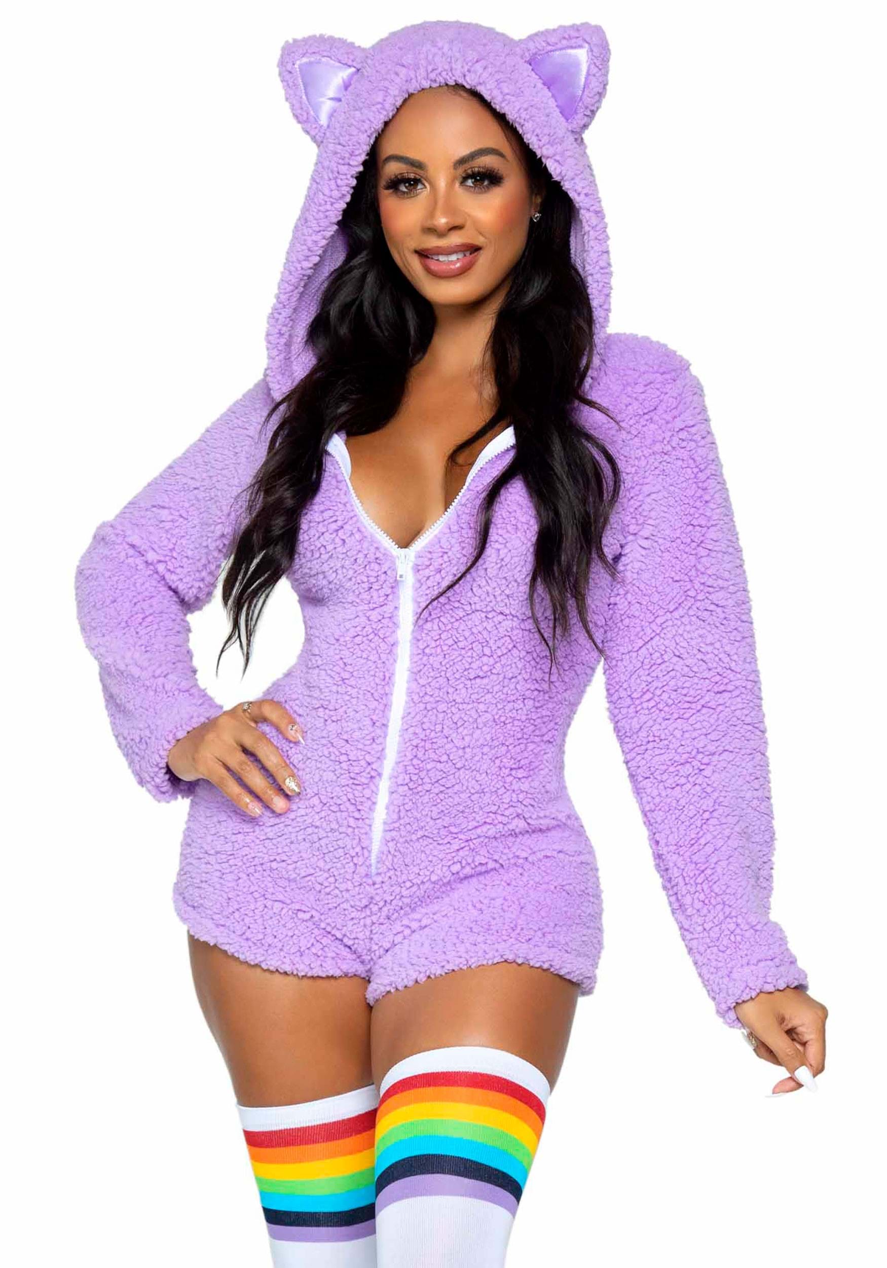 Image of Purple Cuddle Cat Women's Costume ID LE86999-L