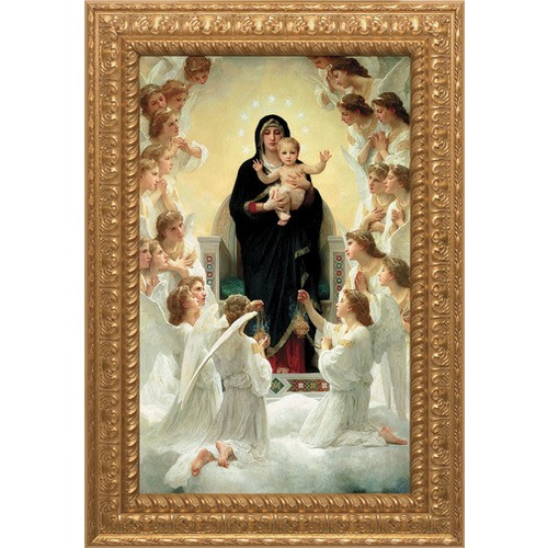 Image of Queen of the Angels with Ornate Gold Frame