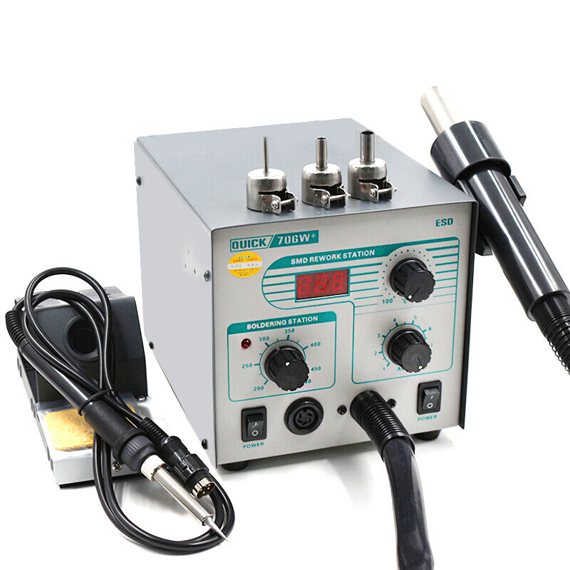 Image of Quick 706W+ 2 In 1 SMD BGA Rework Station Hot Air Spear Desoldering Station for Phone Repair Welding Tool