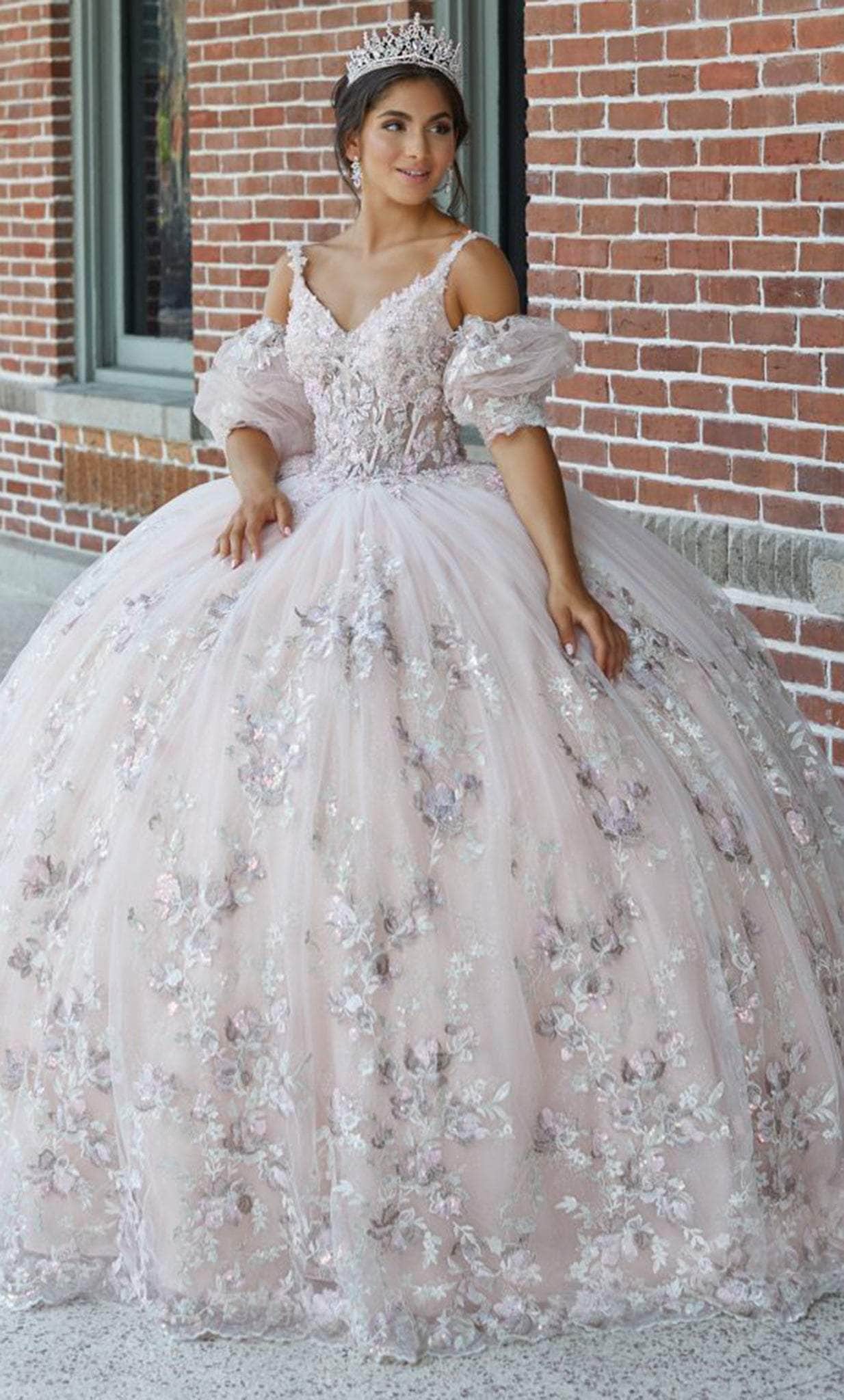 Image of Quinceanera Collection 26043 - Laced Illusion Quinceanera Dress