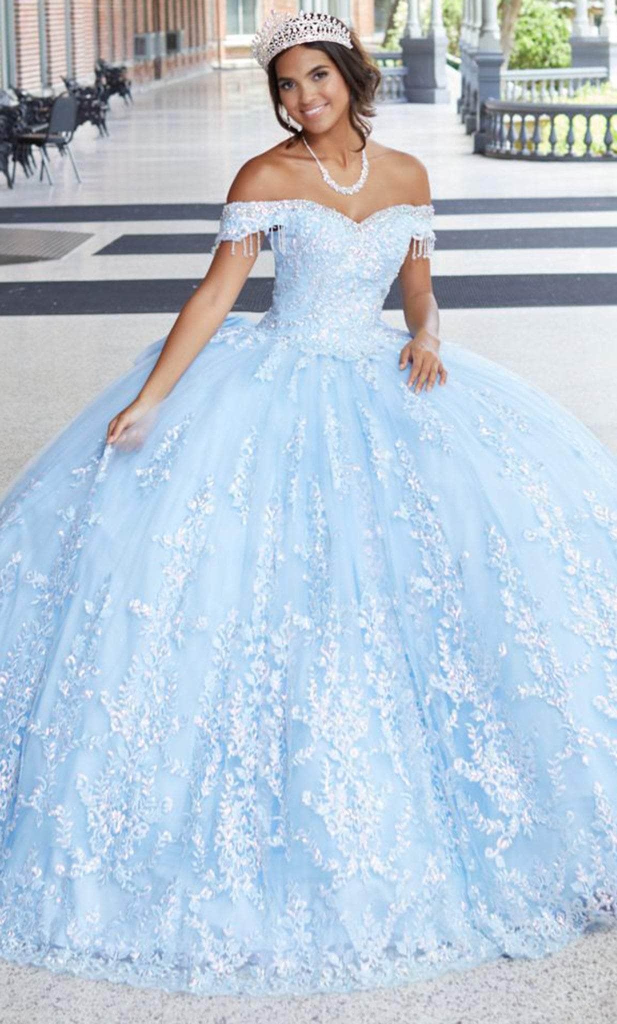 Image of Quinceanera Collection 26045 - Laced Tulle Quinceanera Dress