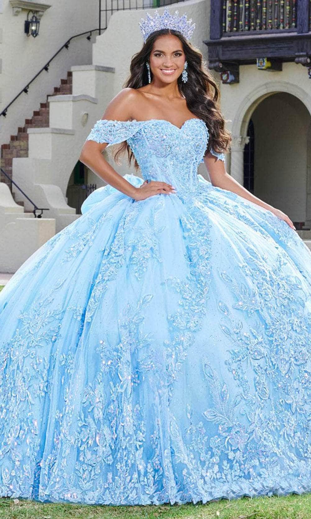 Image of Quinceanera Collection 26072 - Floral Lace Sweetheart Ballgown
