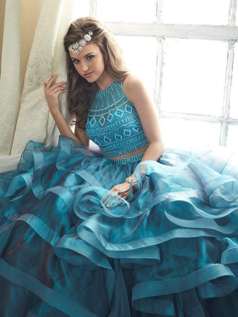 Image of Quinceanera Collection - 26841 Three Piece Beaded Ruffled Ballgown
