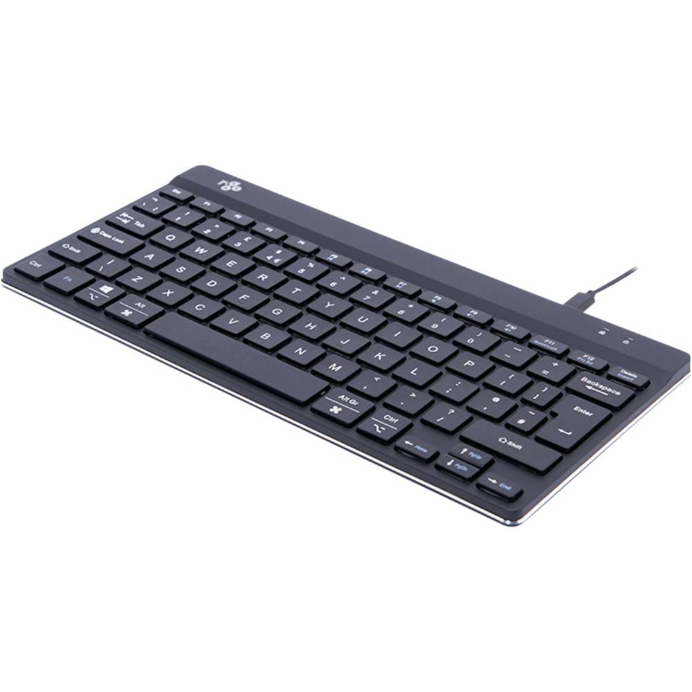 Image of R-GO Tools Compact Break (RGOCOUKWDBL) Corded Keyboard English (UK) QWERTY WindowsÂ® Black Ergonomic