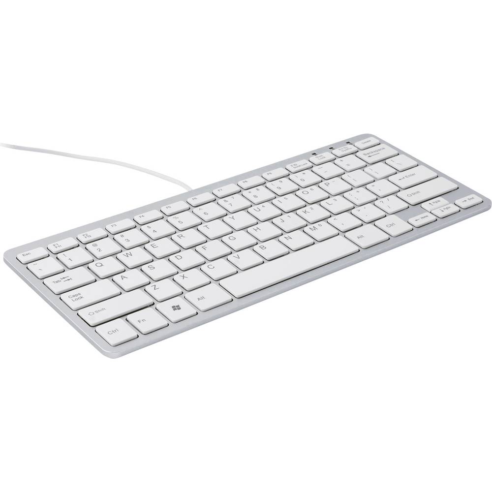Image of R-GO Tools Compact USB Keyboard English QWERTY White Ergonomic