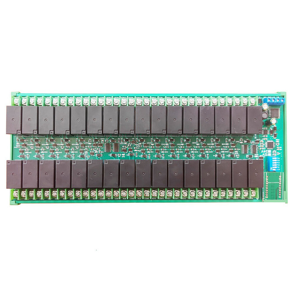Image of R4D5E32 32CH DC 12V/24V 20A High Current RS485/Ethernet Slave Relay Module RJ45 Network Port TCP/IP Modbus RTU Board