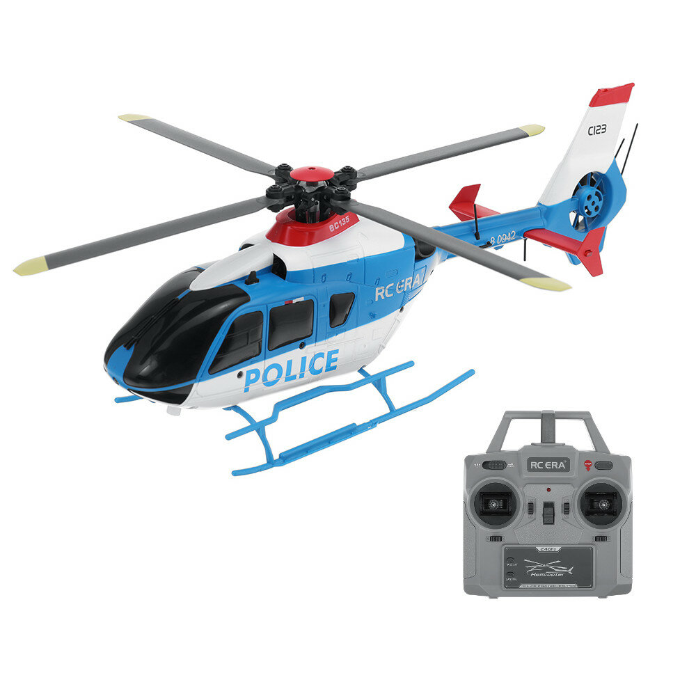 Image of RC ERA C123 24G 6CH 6-Axis Gyro Optical Flow Localization Altitude Hold 1:36 EC135 Scale RC Helicopter RTF