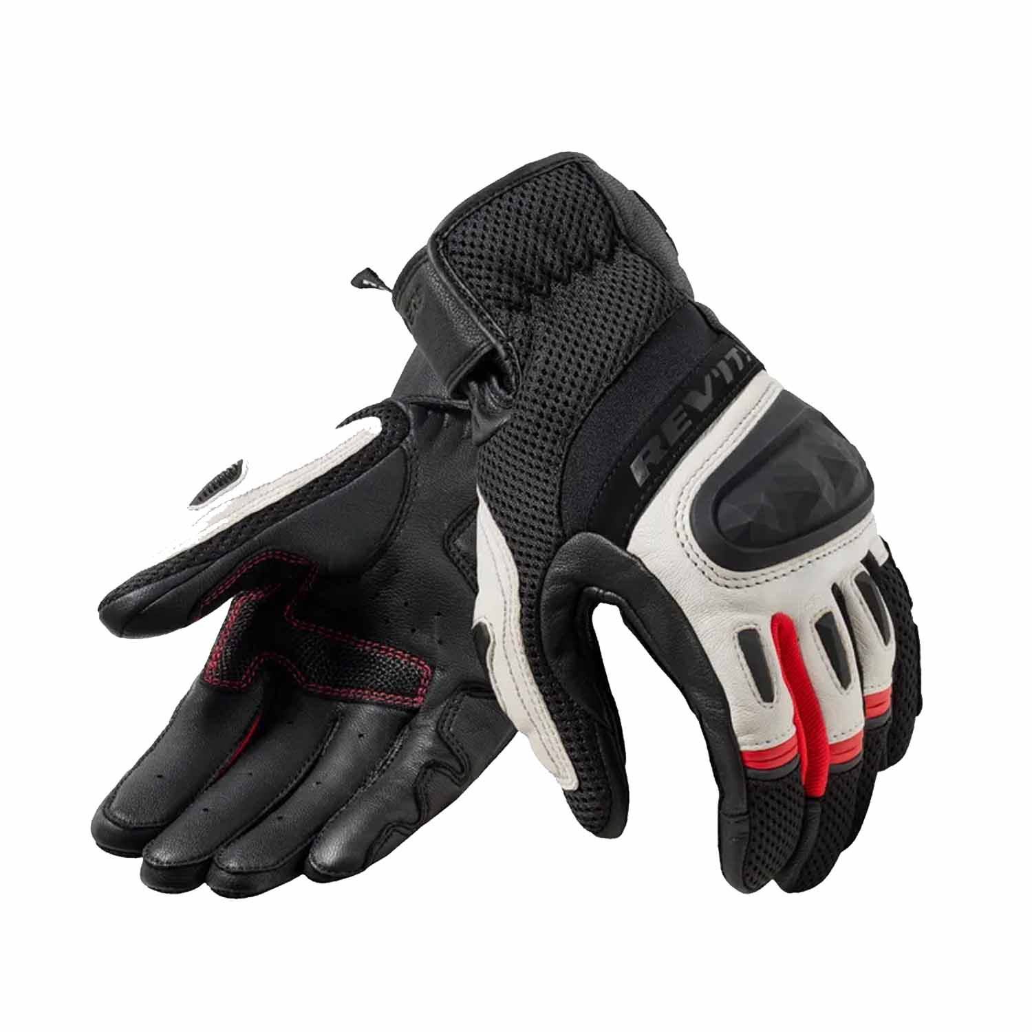 Image of REV'IT! Dirt 4 Gloves Black Red Size 2XL ID 8700001383493