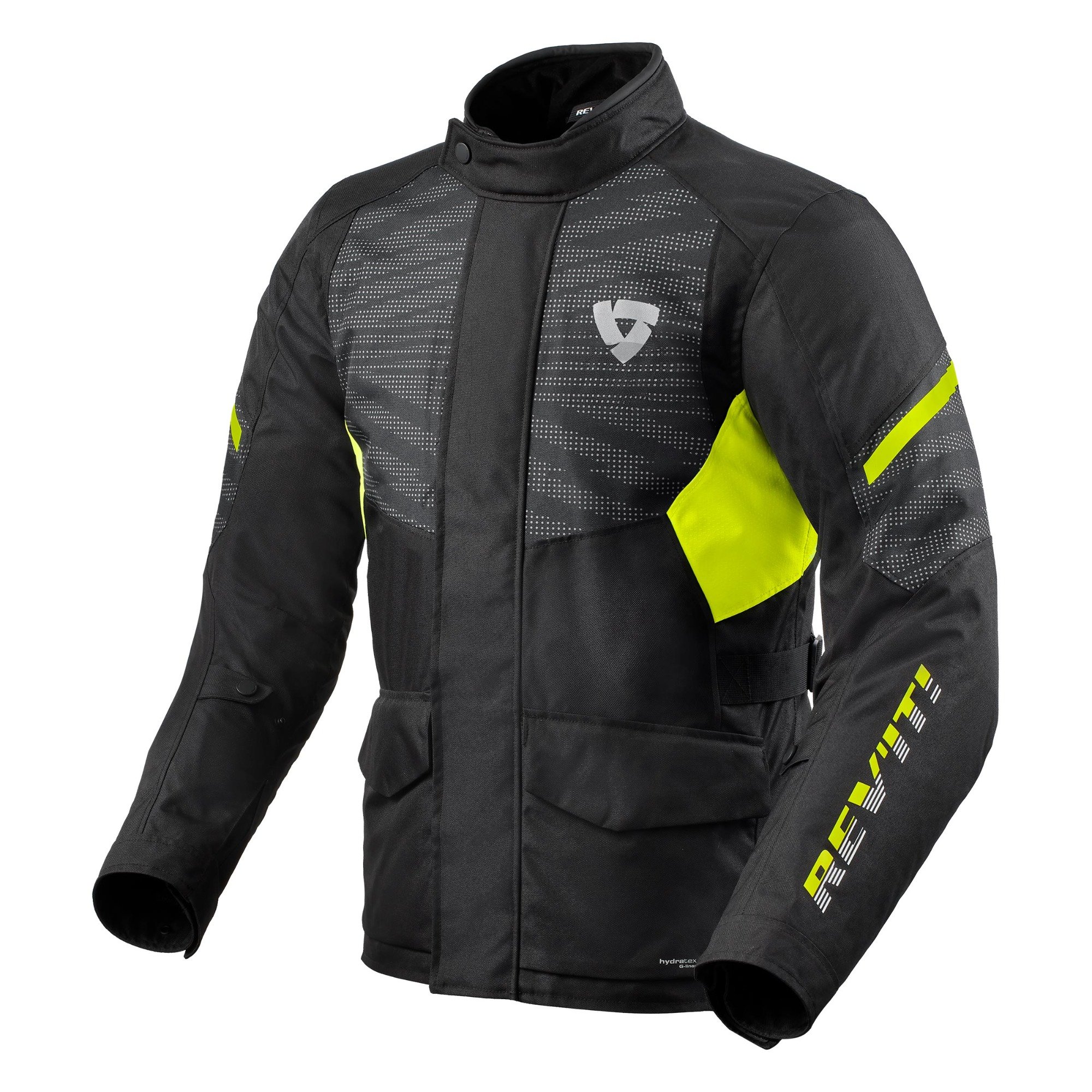 Image of REV'IT! Duke H2O Jacket Black Neon Yellow Size S EN