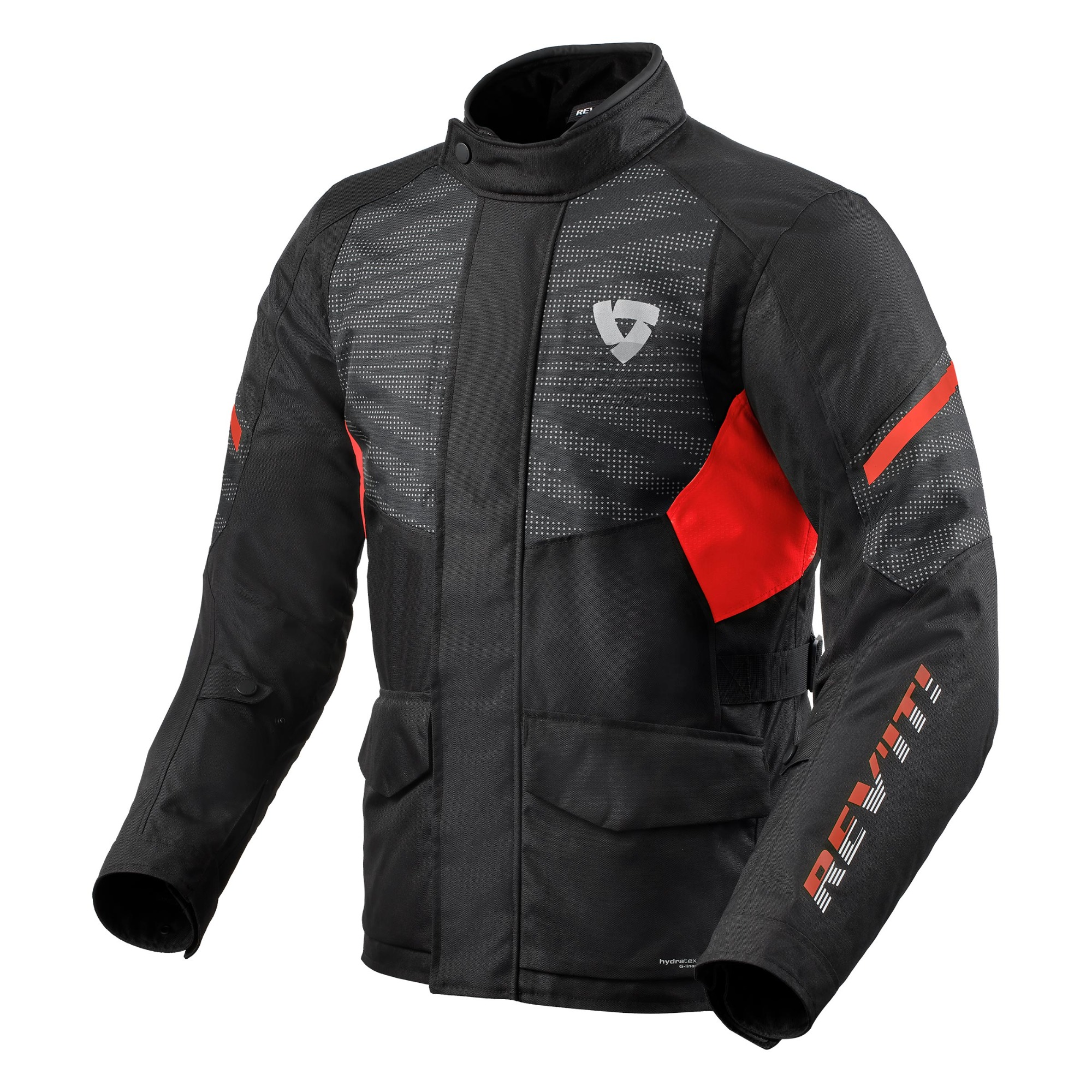 Image of REV'IT! Duke H2O Jacket Black Red Size 2XL ID 8700001346153