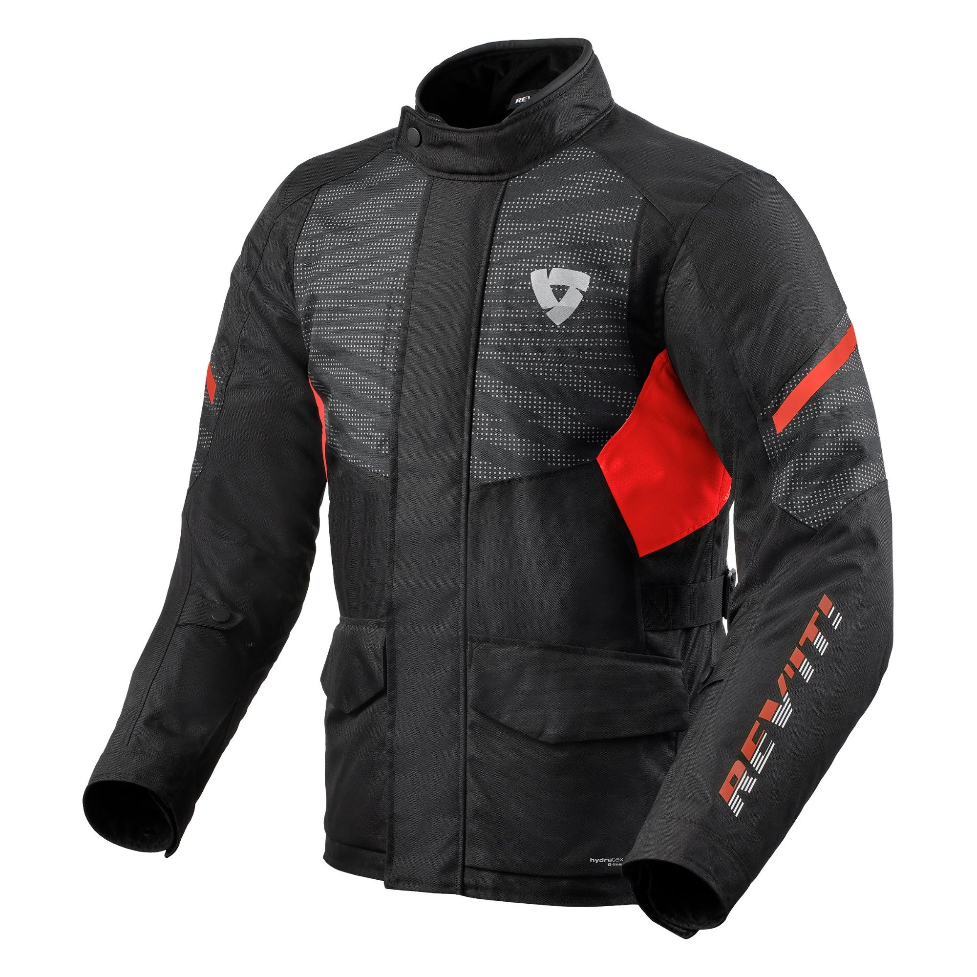 Image of REV'IT! Duke H2O Jacket Black Red Size L ID 8700001332040