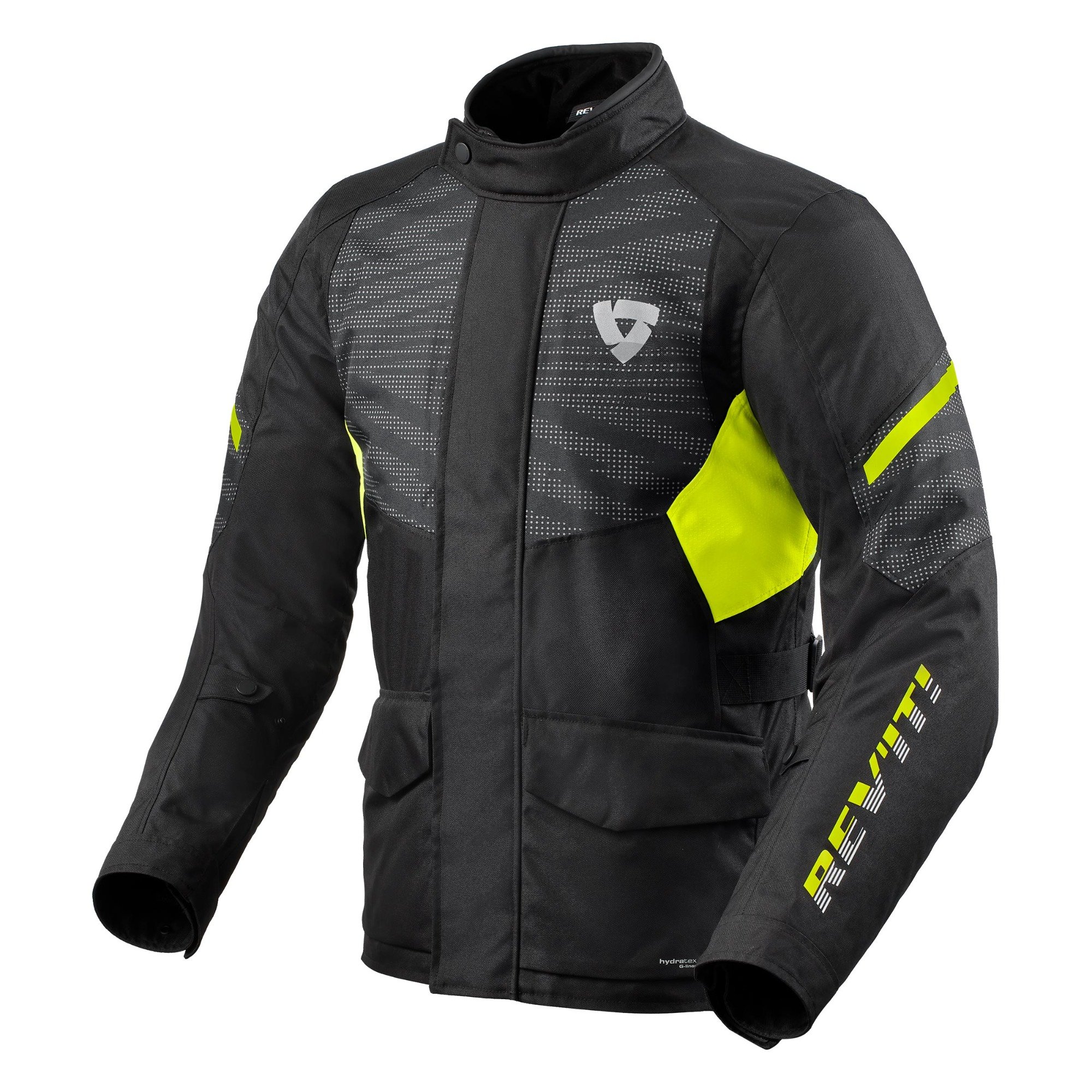 Image of REV'IT! Duke H2O Schwarz Neon Gelb Jacke Größe 3XL