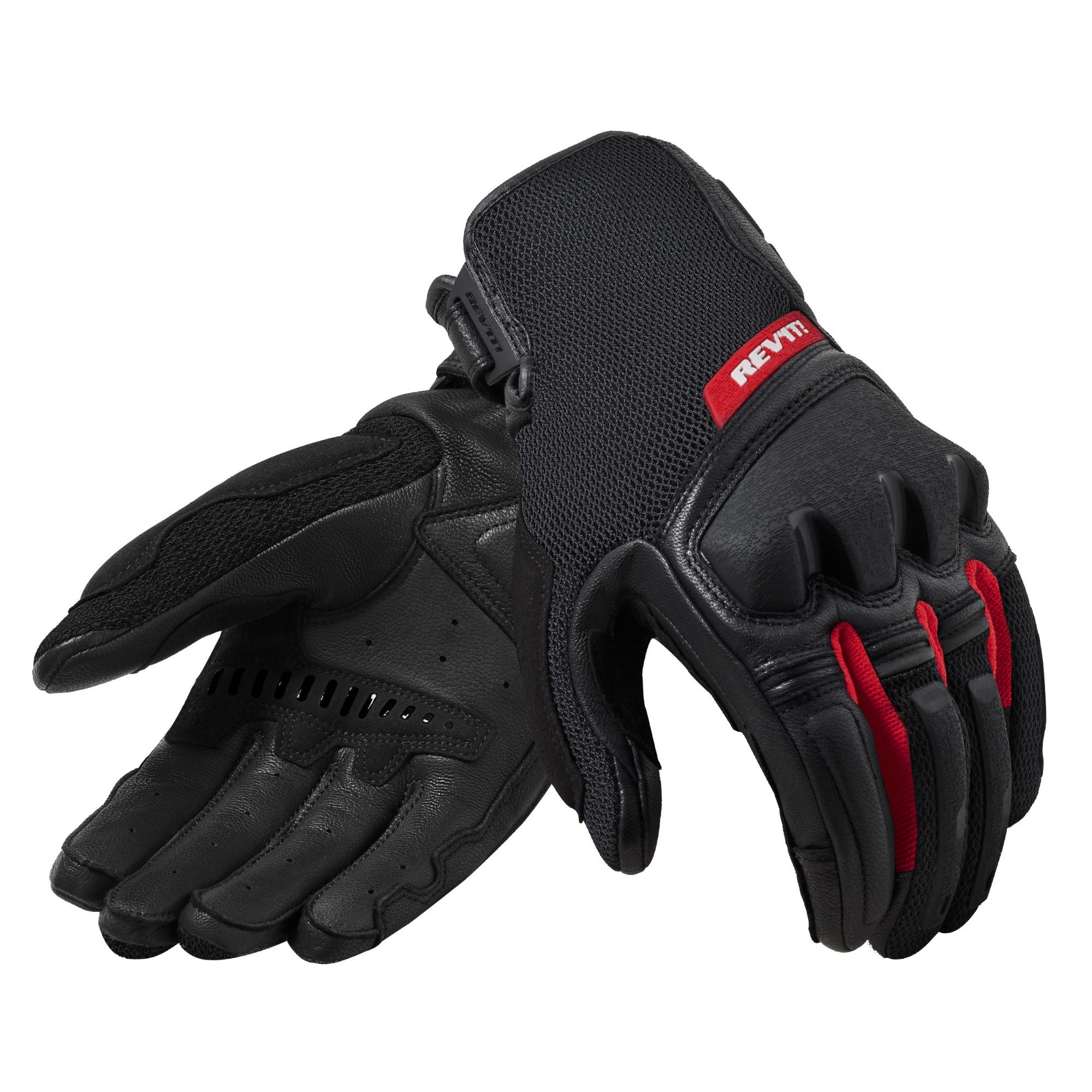 Image of REV'IT! Duty Schwarz Rot Handschuhe Größe 2XL