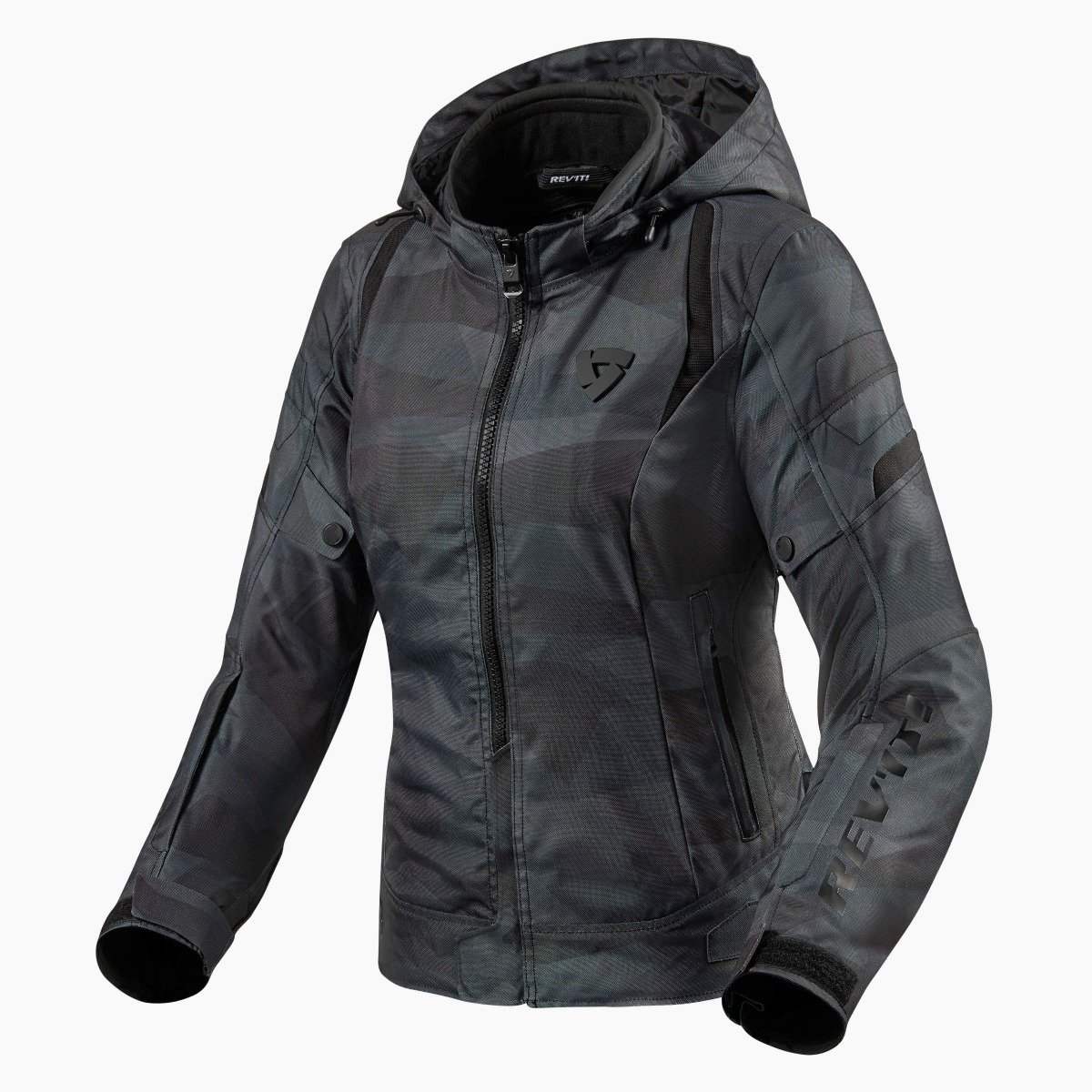 Image of REV'IT! Flare 2 Jacket Lady Camo Black Gray Size 34 EN