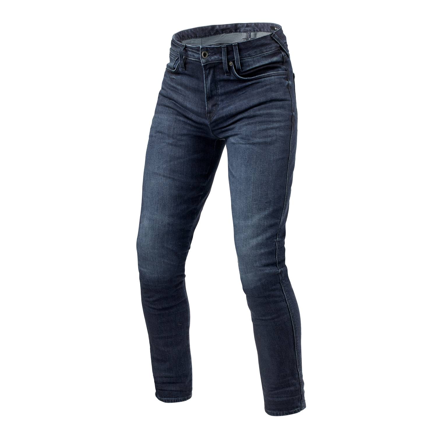 Image of REV'IT! Jeans Carlin SK Dark Blue Used L32 Motorcycle Jeans Size L32/W28 ID 8700001376457
