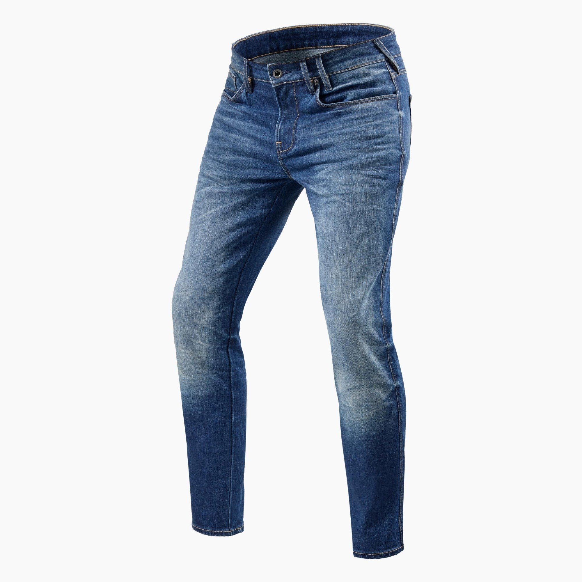 Image of REV'IT! Jeans Carlin SK Mid Blue Used Motorcycle Jeans Size L32/W30 EN