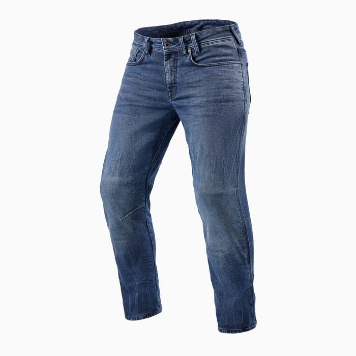 Image of REV'IT! Jeans Detroit 2 TF Medium Blue Motorcycle Jeans Size L32/W28 EN