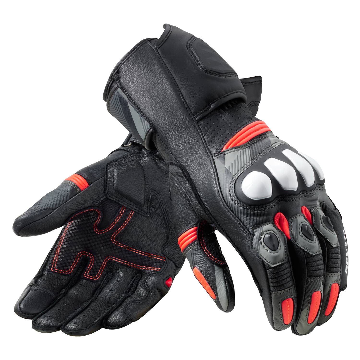 Image of REV'IT! League 2 Gloves Black Neon Red Size 2XL EN