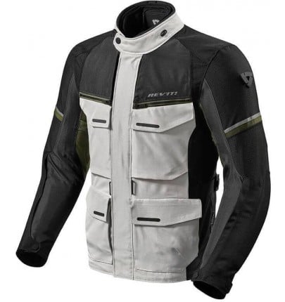 Image of REV'IT! Outback 3 Argent Vert CE Blouson Taille XL