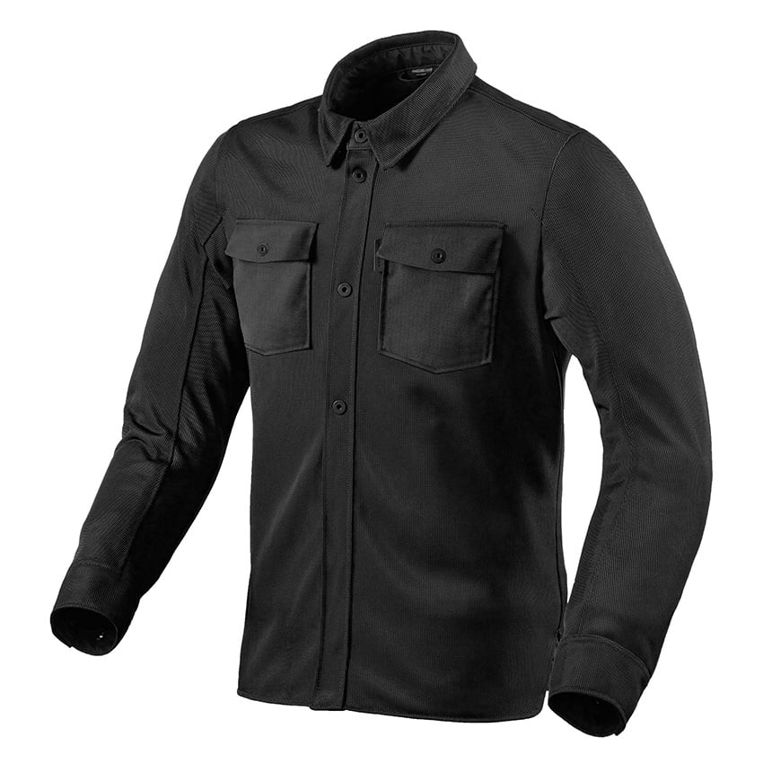 Image of REV'IT! Overshirt Tracer Air 2 Jacket Black Size 2XL ID 8700001317078