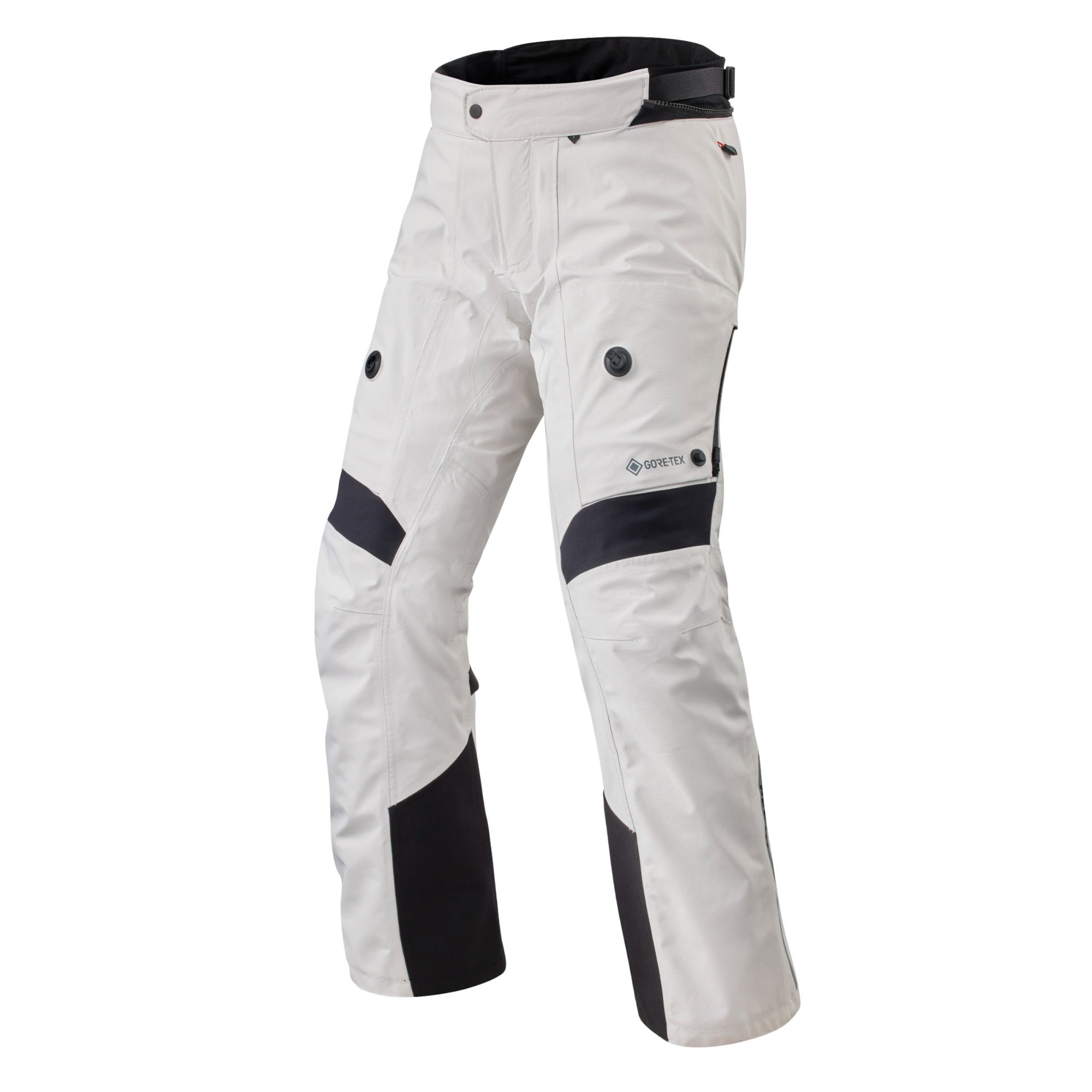 Image of REV'IT! Pants Poseidon 3 GTX Silver Black Long Motorcycle Pants Size 2XL EN