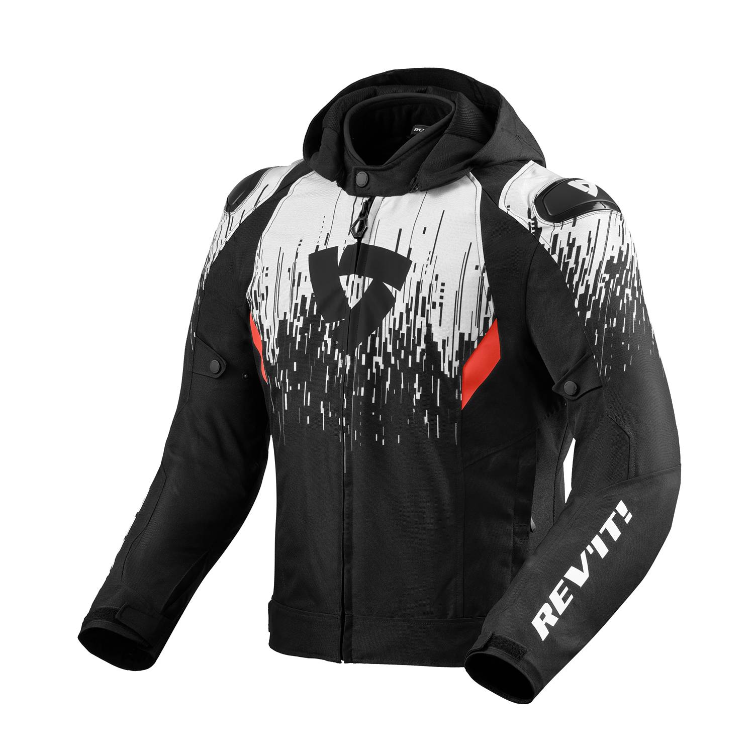 Image of REV'IT! Quantum 2 H2O Jacke Schwarz Weiß Größe L