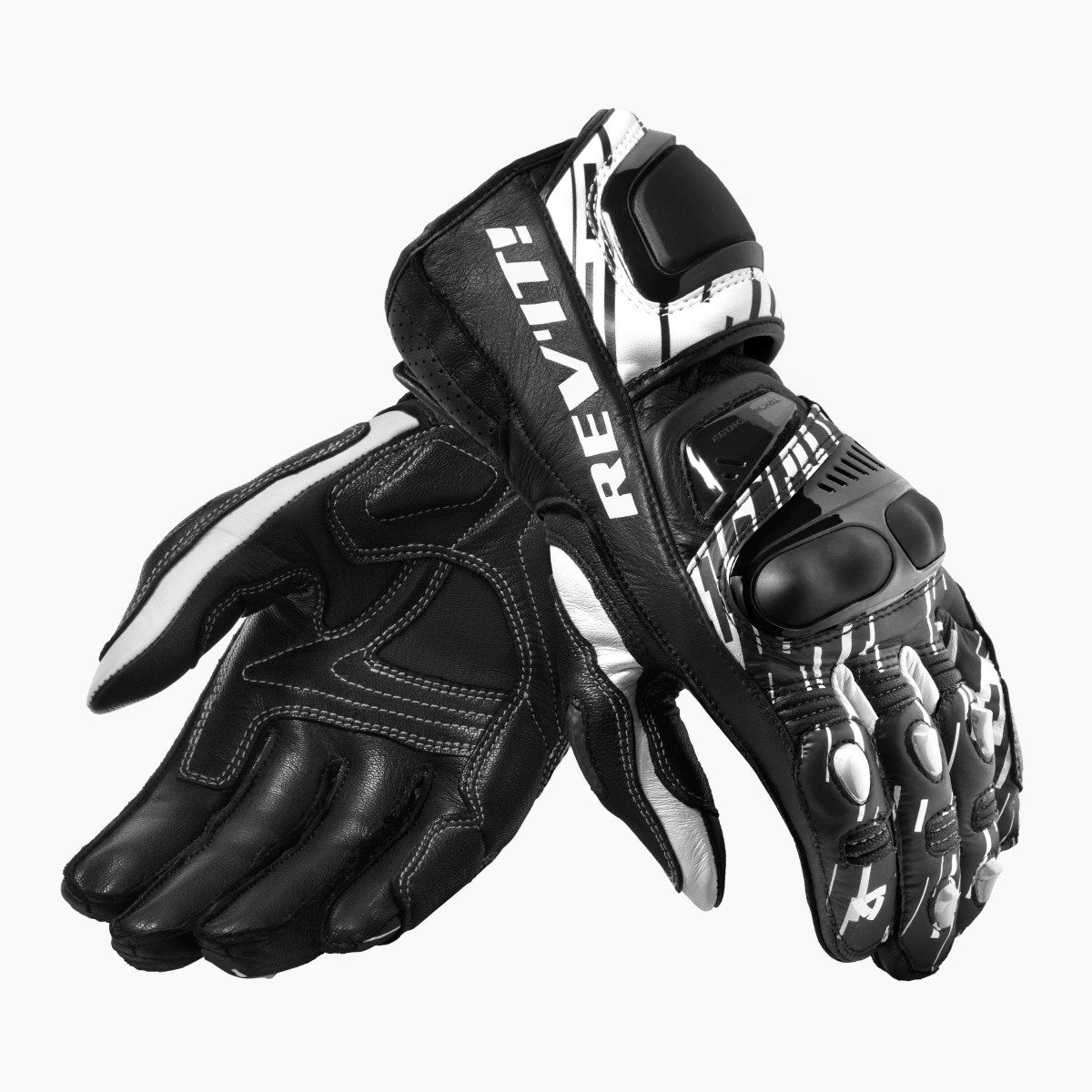 Image of REV'IT! Quantum 2 White Black Motorcycle Gloves Size XL EN