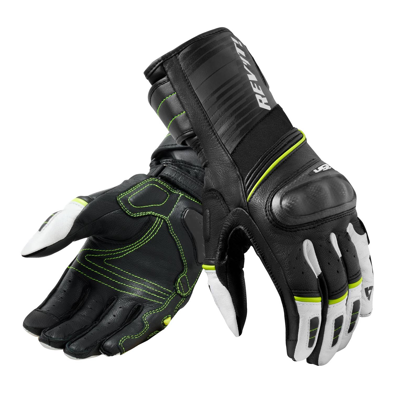 Image of REV'IT! RSR 4 Black Gloves Neon Yellow Size 2XL ID 8700001306836
