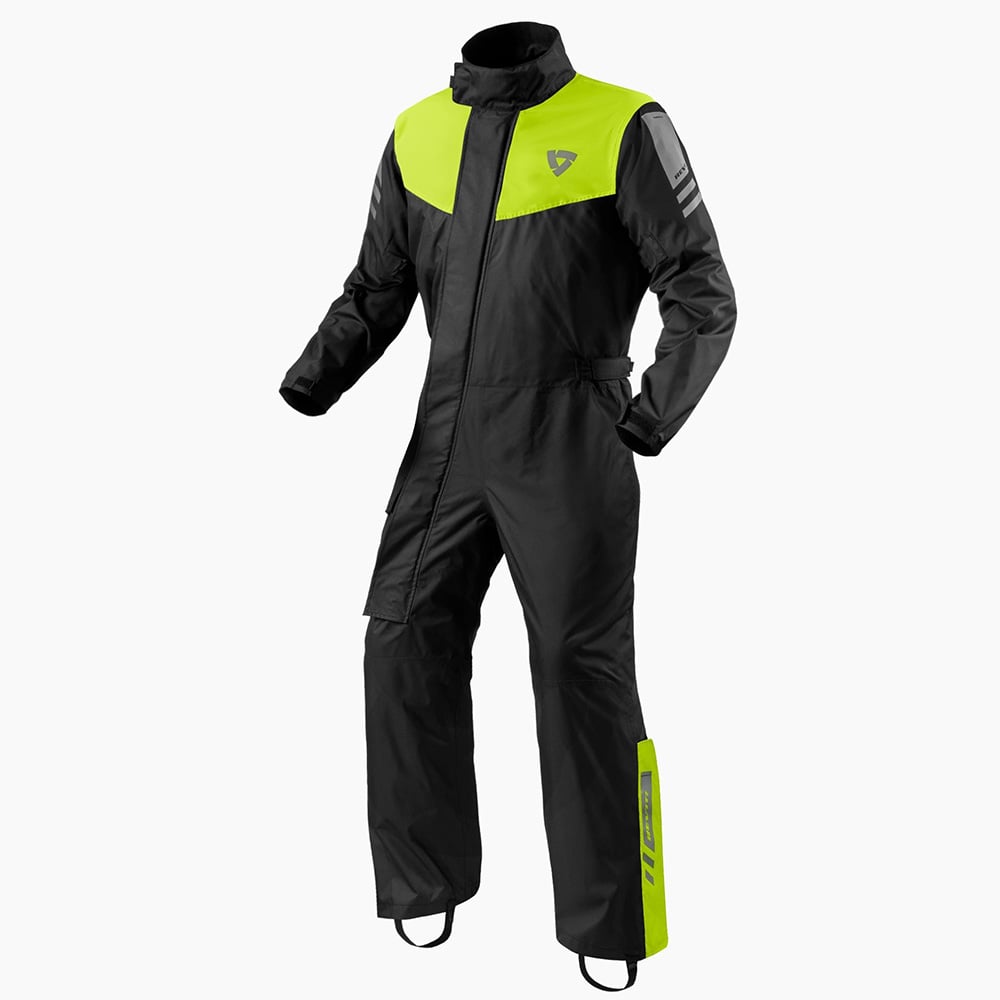 Image of REV'IT! Rain Suit Pacific 4 H2O Black Neon Yellow Size XL ID 8700001371544