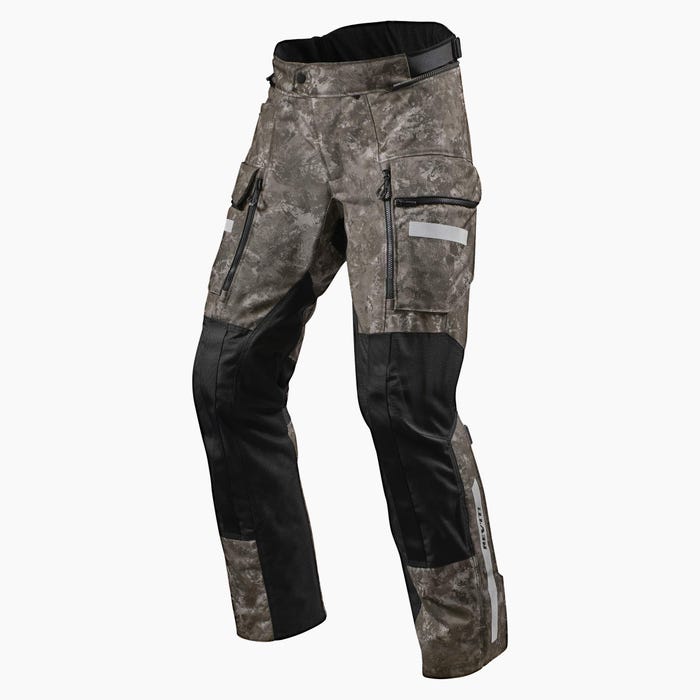 Image of REV'IT! Sand 4 H2O Short Camo Brown Motorcycle Pants Size 2XL ID 8700001316699