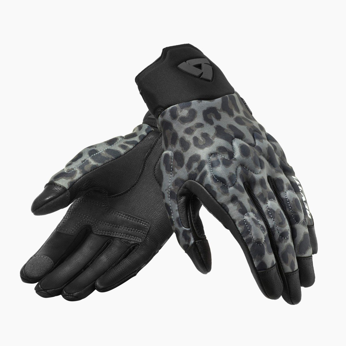 Image of REV'IT! Spectrum Ladies Leopard Dark Grau Handschuhe Größe XS