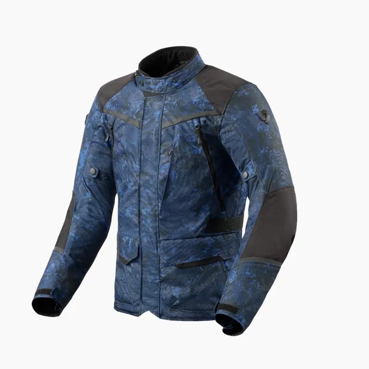 Image of REV'IT! Voltiac 3 H2O Jacket Camo Blue Size 2XL EN