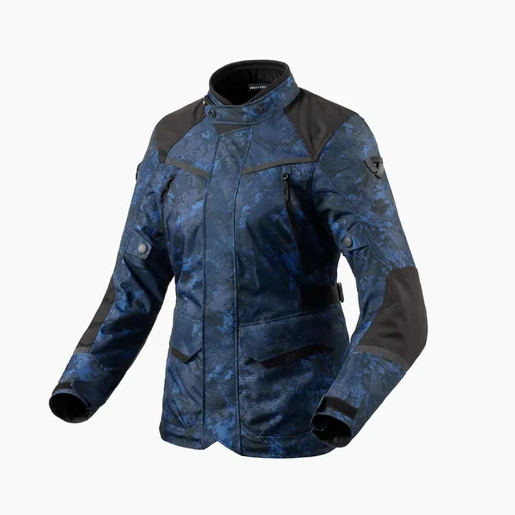 Image of REV'IT! Voltiac 3 H2O Jacket Lady Camo Blue Size 34 EN