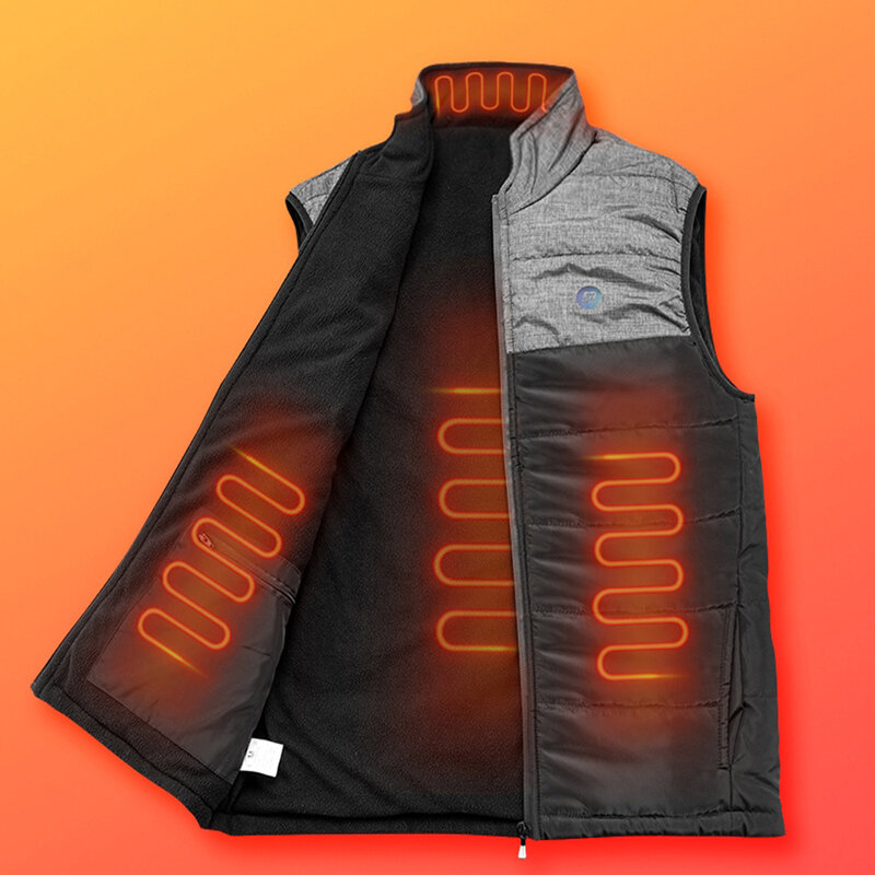 Image of ROCKBROS 3-Gears Heated Jackets USB Electric Thermal Vest 4-Places Heating Winter Warm Vest Motorcycle Heat Outdoor Clot