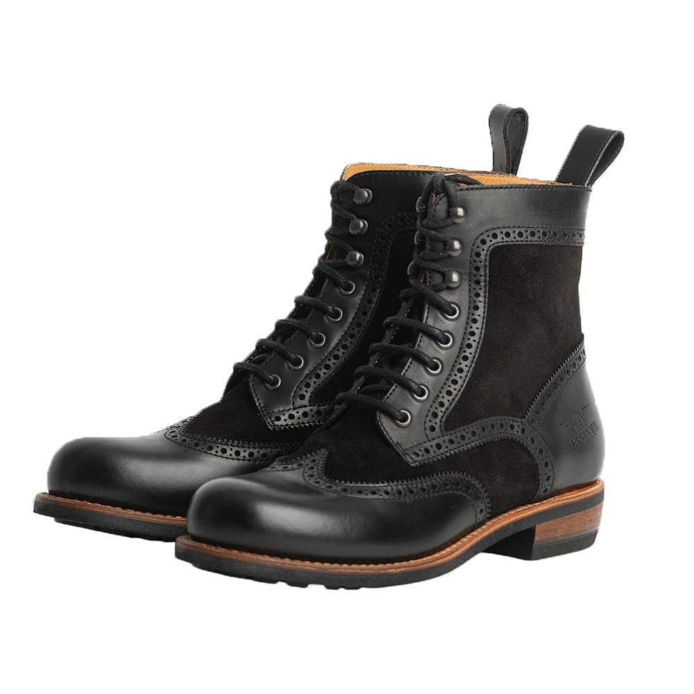 Image of ROKKER Frisco Brogue Lady Black Motorcycle Boots Talla 36