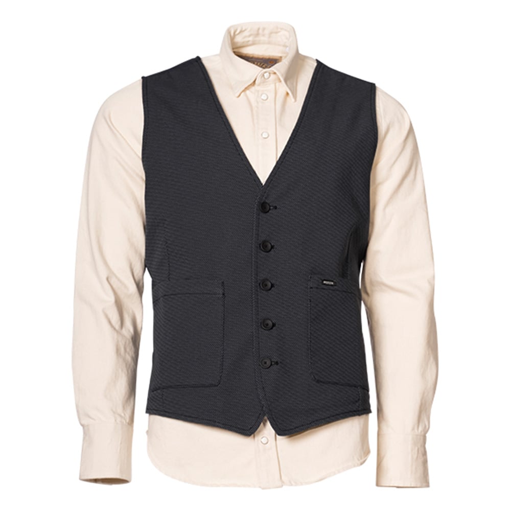 Image of ROKKER Tweed Vest Dark Grey Size S ID 7630039488949