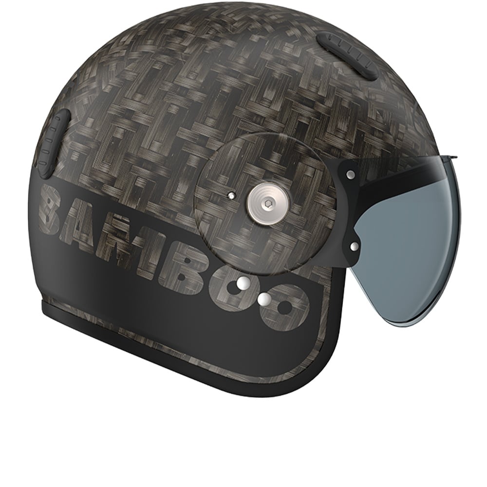 Image of ROOF Bamboo Black Matt Jet Helmet Size L EN