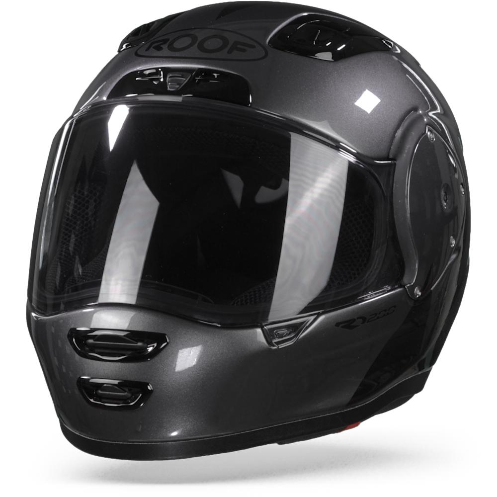 Image of ROOF RO200 Troyan Black Steel Full Face Helmet Size ML EN