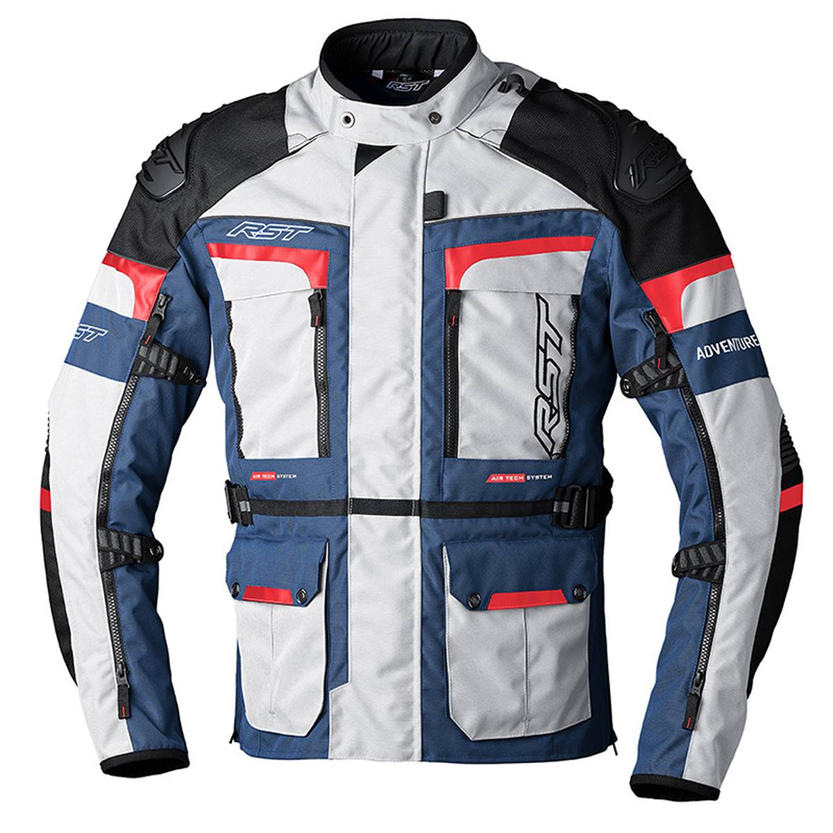 Image of RST Adventure-X Jacket Silver Blue Red Größe 58