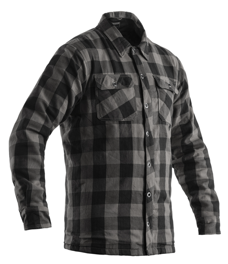 Image of RST Lumberjack Ce Mens Textile Shirt Dark Grau Jacke Größe 38