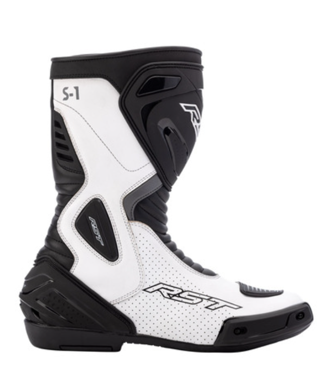 Image of RST S1 Mens Ce Blanc Noir Bottes Taille 45